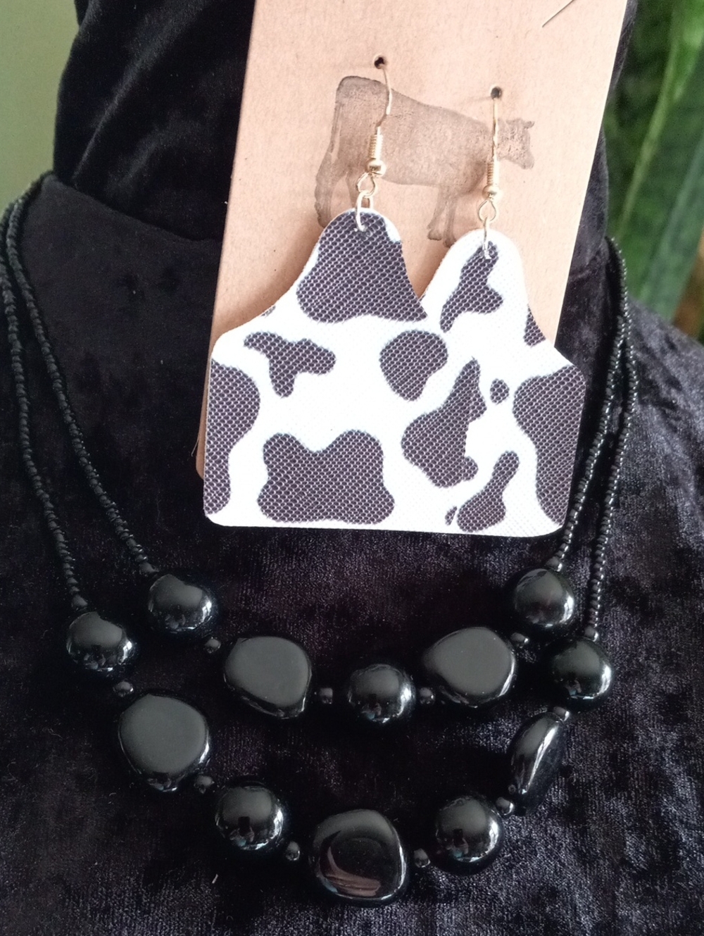Black Bead Layered Necklace - Women Jewelry Necklaces
